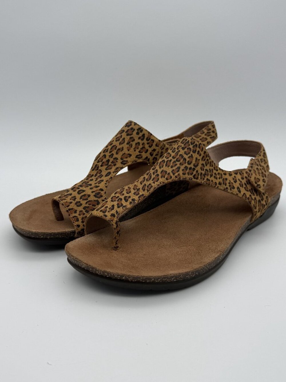 Dansko Reece Leopard Print Suede Sandals EU 41 US 10.5-11